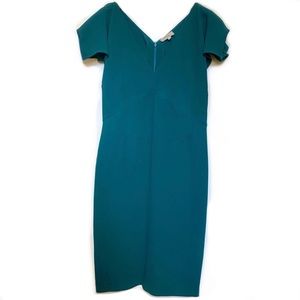 EUC Hoss Intropia Origami Sleeves Teal Dress, size 40 EU, 8 US